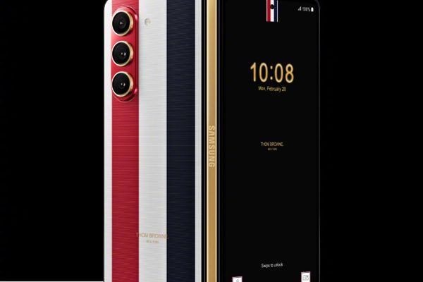 Samsung Galaxy Z Fold5 Thom Browne Limited Edition Unveiled: Eye-Catching Gold Hinge Cover